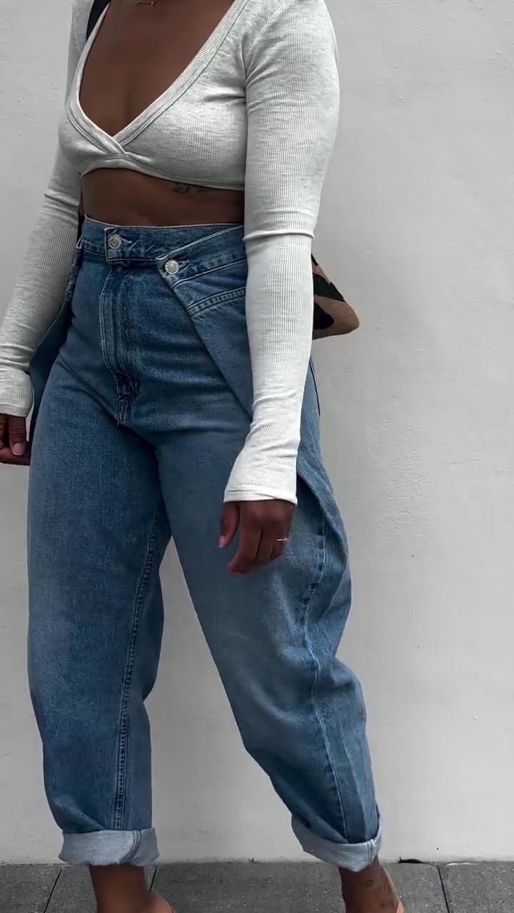 Vintage Washed Lantern Jeans