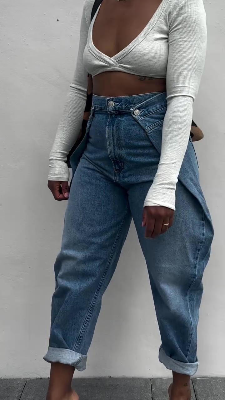 Vintage Washed Lantern Jeans