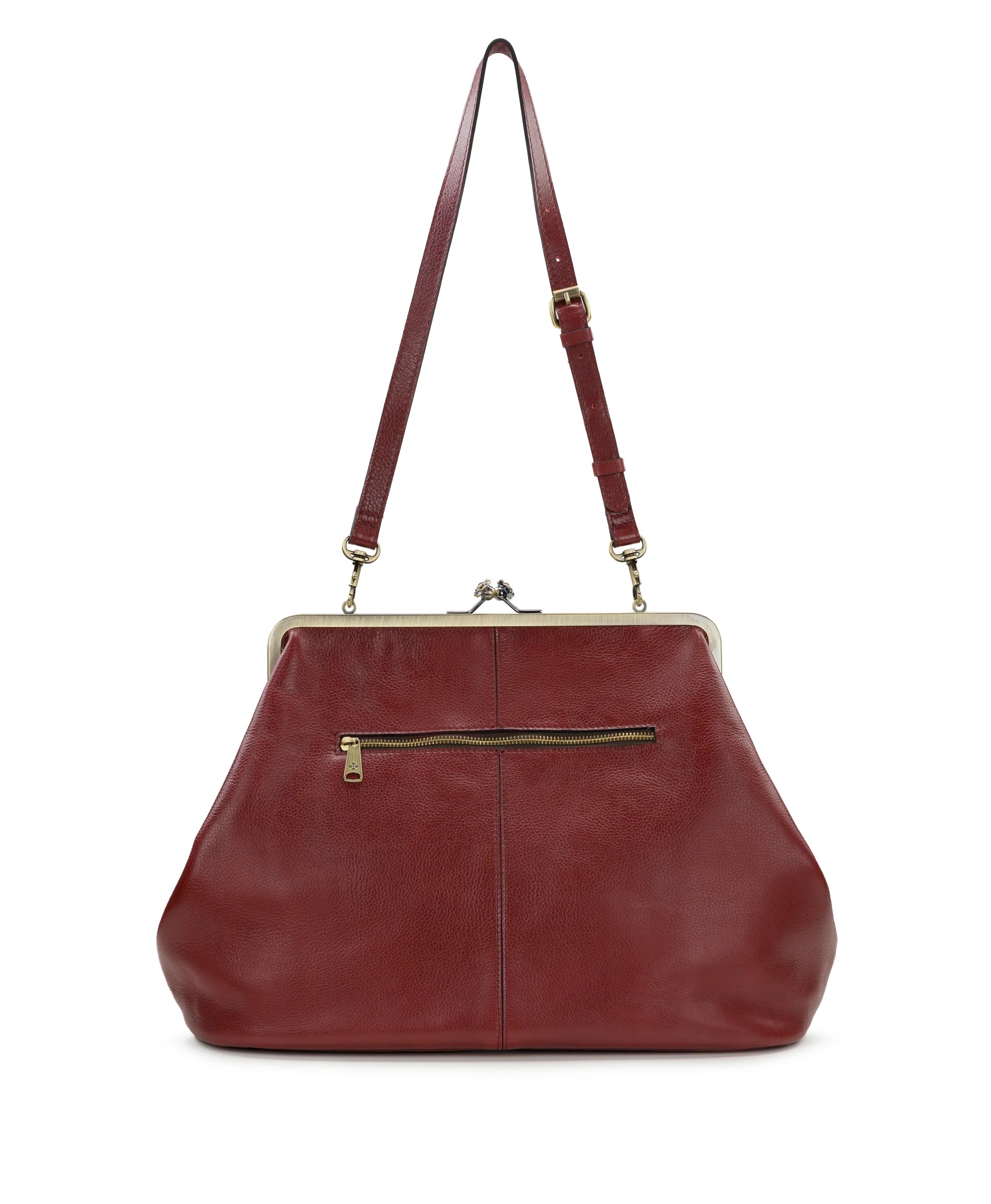 Leather Kisslock Bag