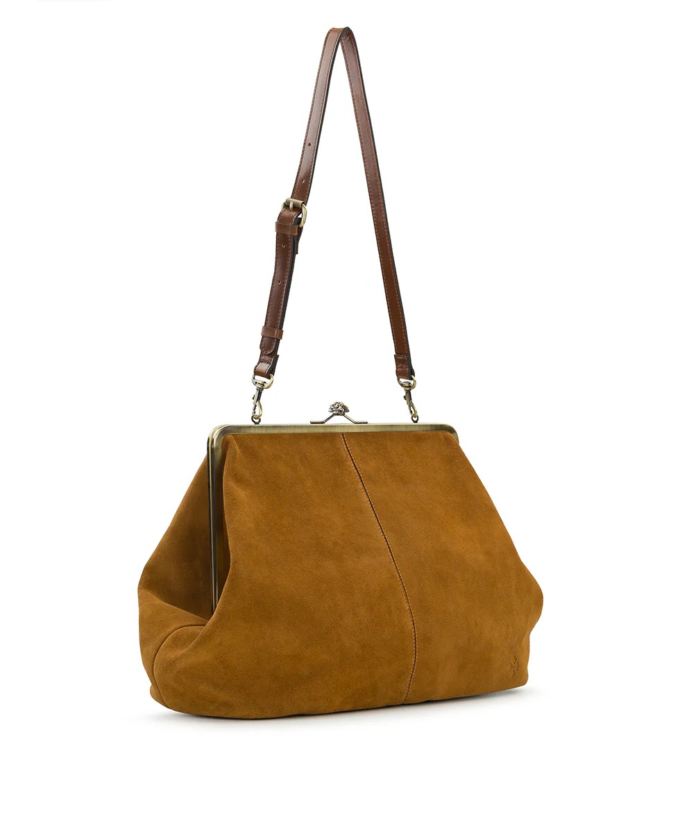 Leather Kisslock Bag