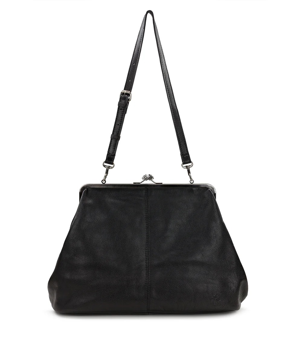 Leather Kisslock Bag