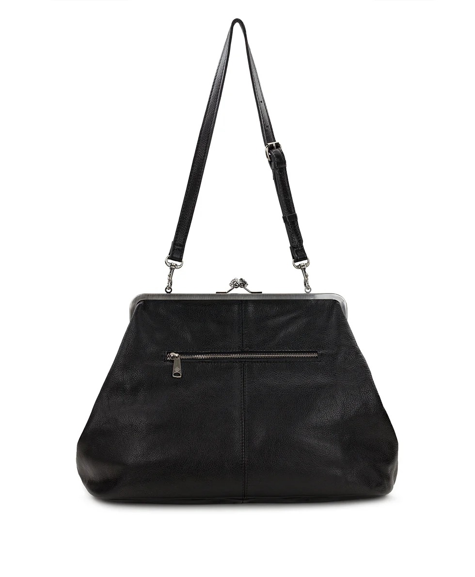 Leather Kisslock Bag