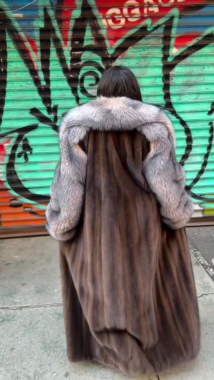 Lapel Mink Fur Coat