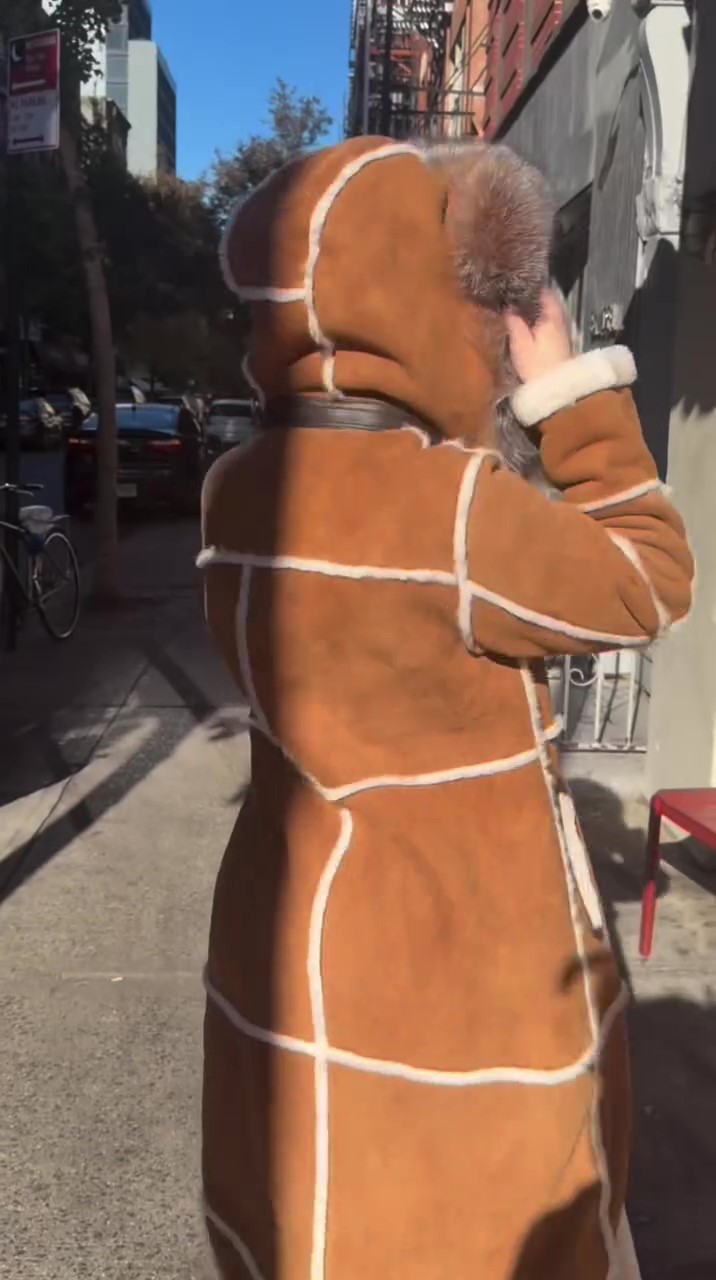 Long Lambskin Coat