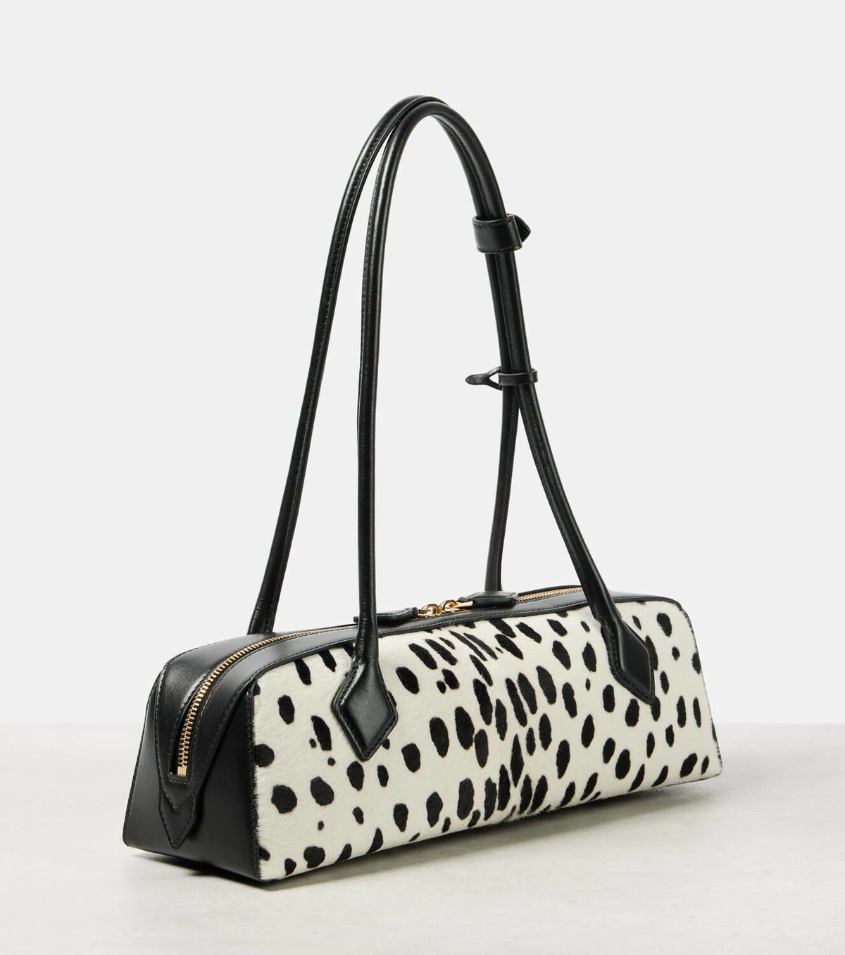 Women's Black Calf Hair Shoulder Bag