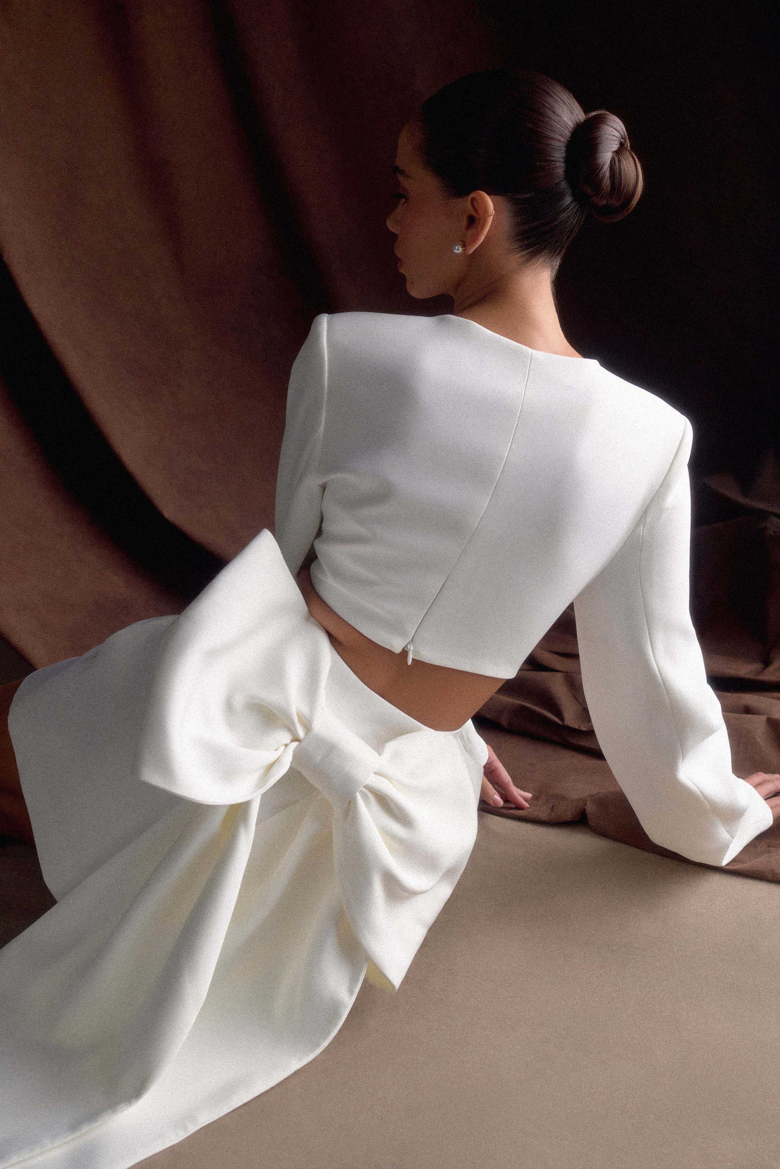 Suiting Bow Mini Dress