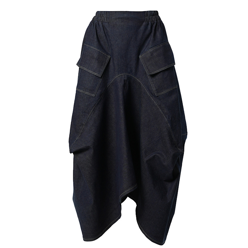 Denim Asymmetrical Skirt