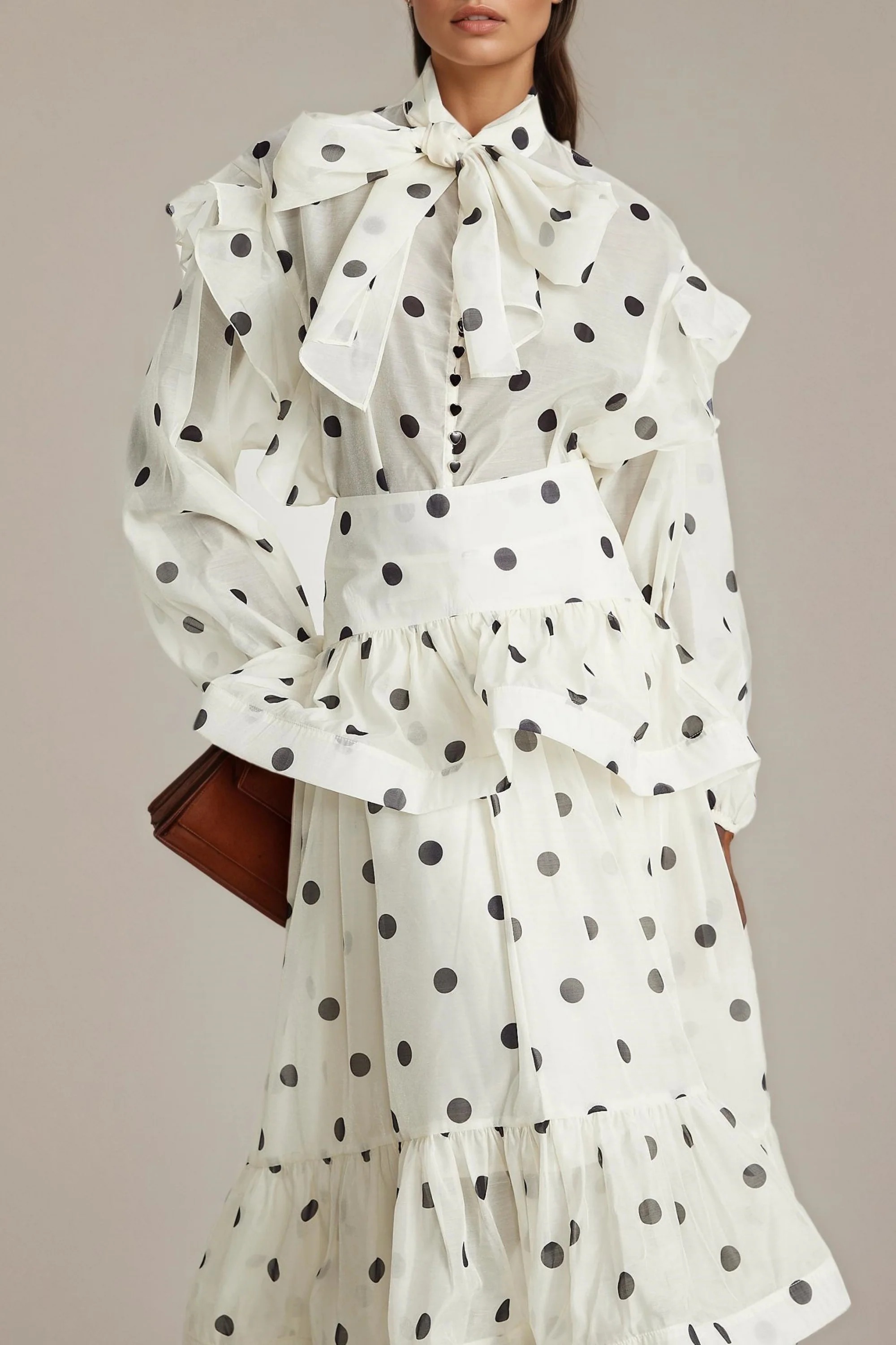 Polka Dot Print Suit