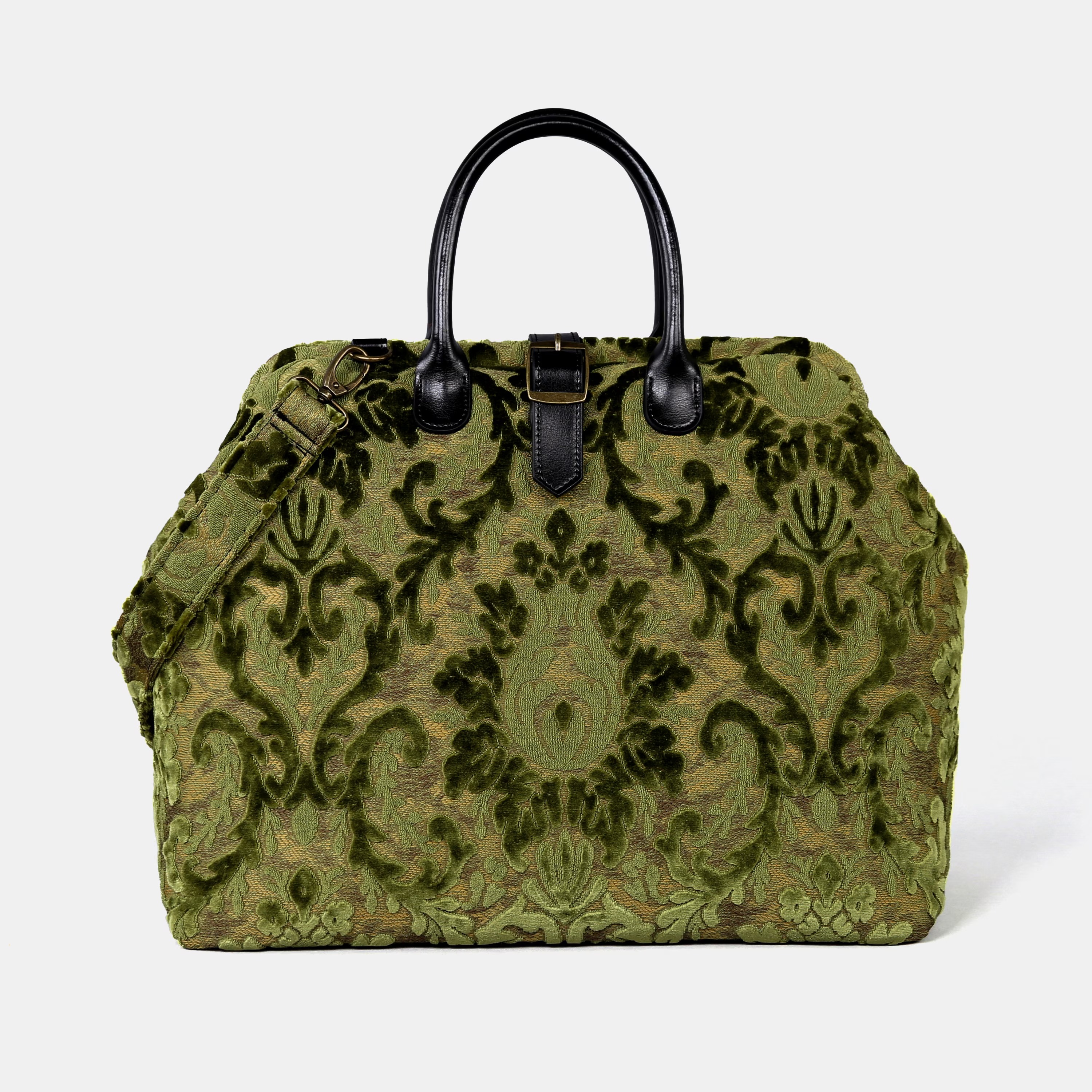 Large Velvet Embroidered Print Bag