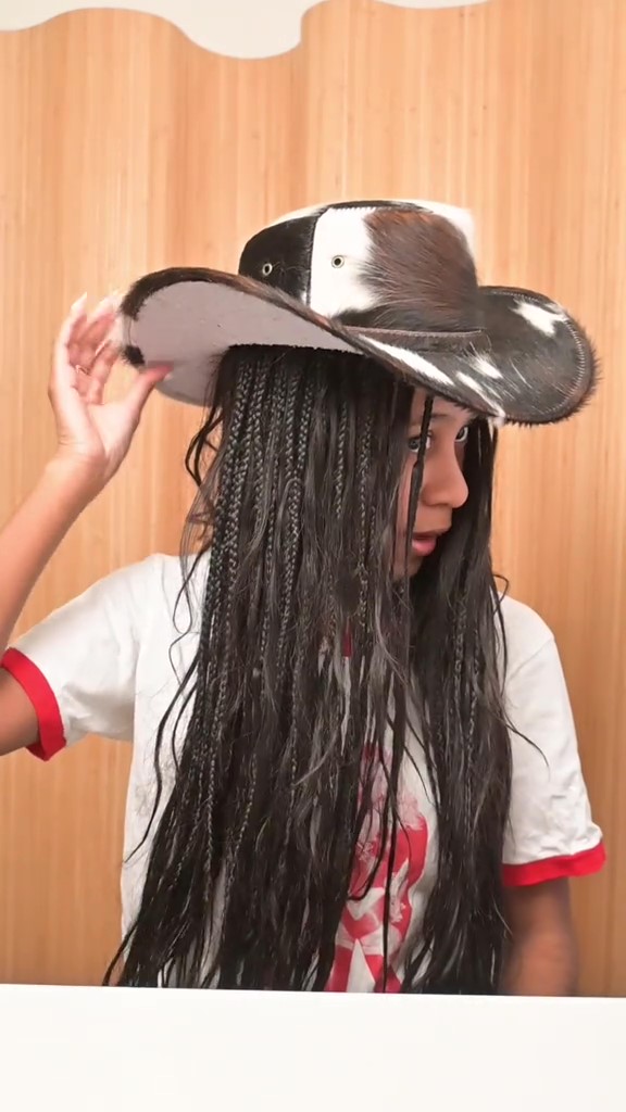 Leather Western Cowboy Hat