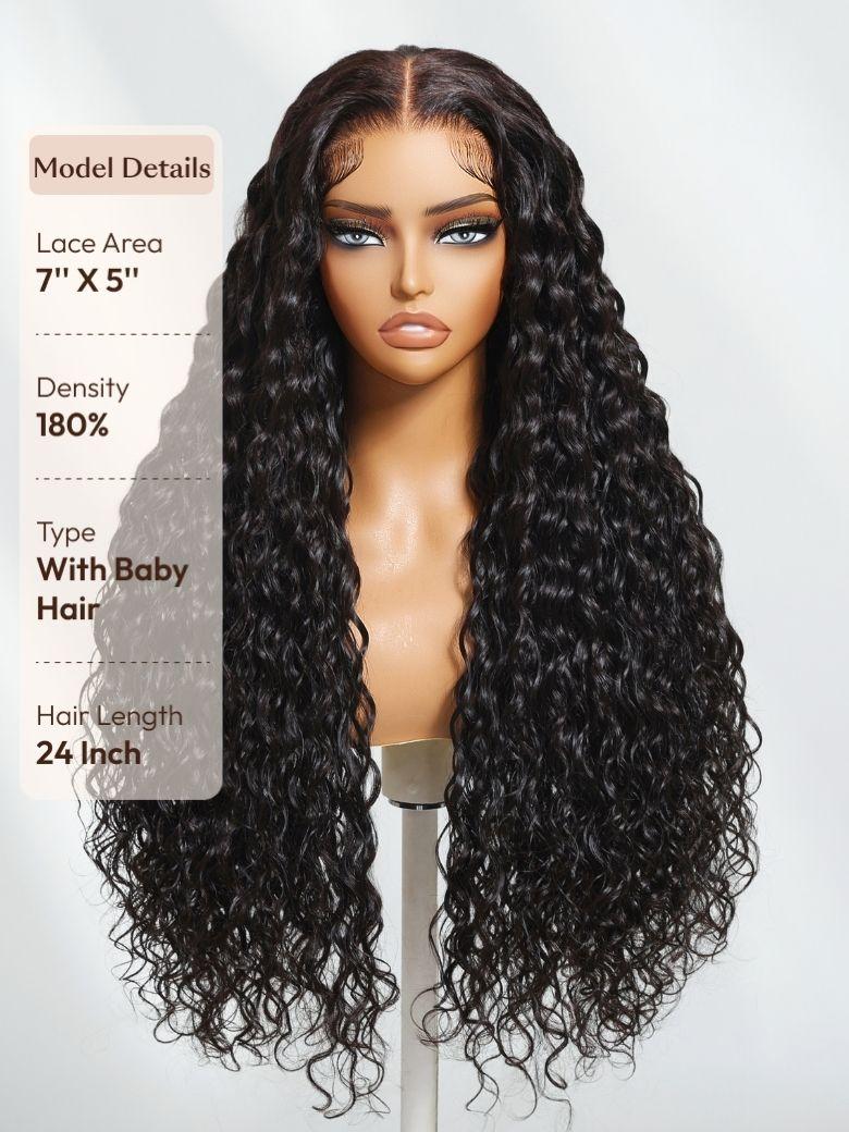 Lace Glueless Water Wave Grip Wig