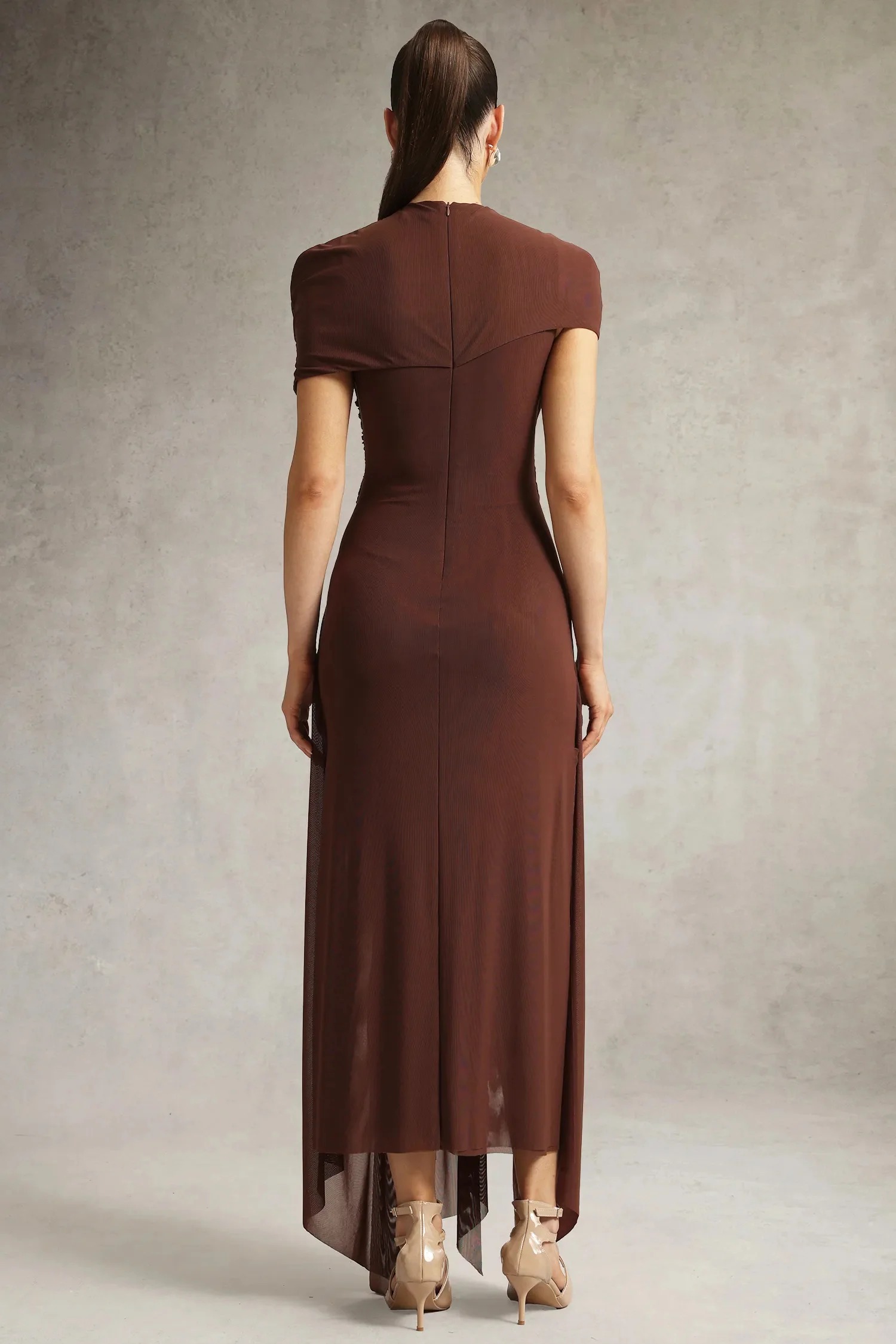 Braided Tulle Maxi Dress