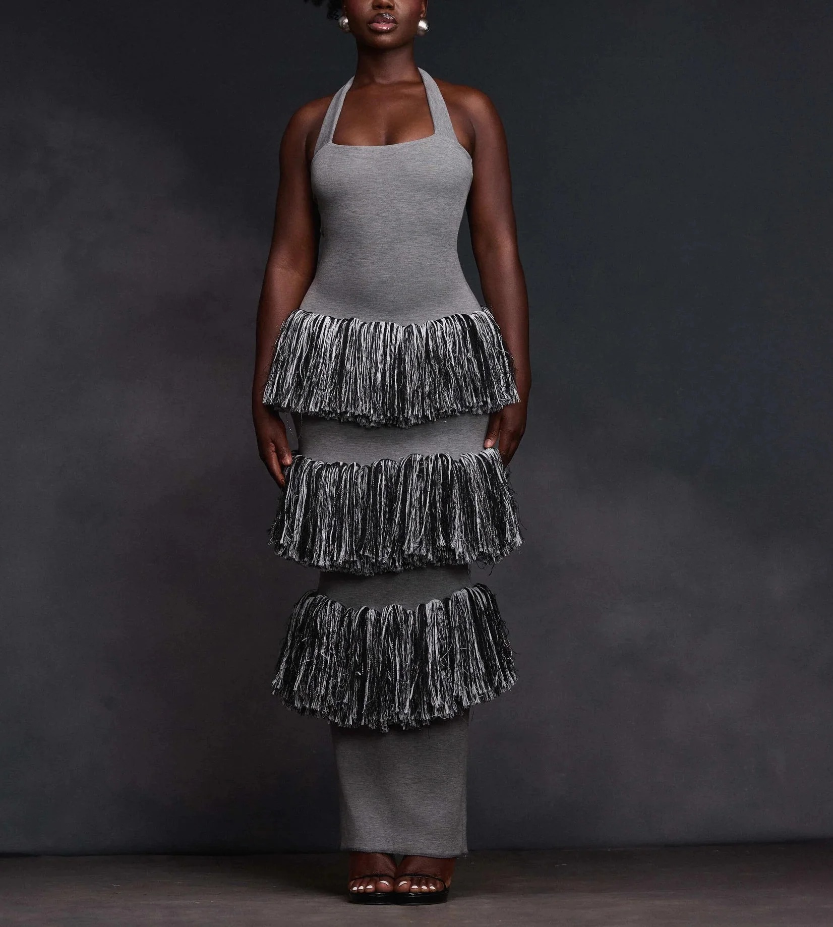 Tassel Knit Maxi Dress