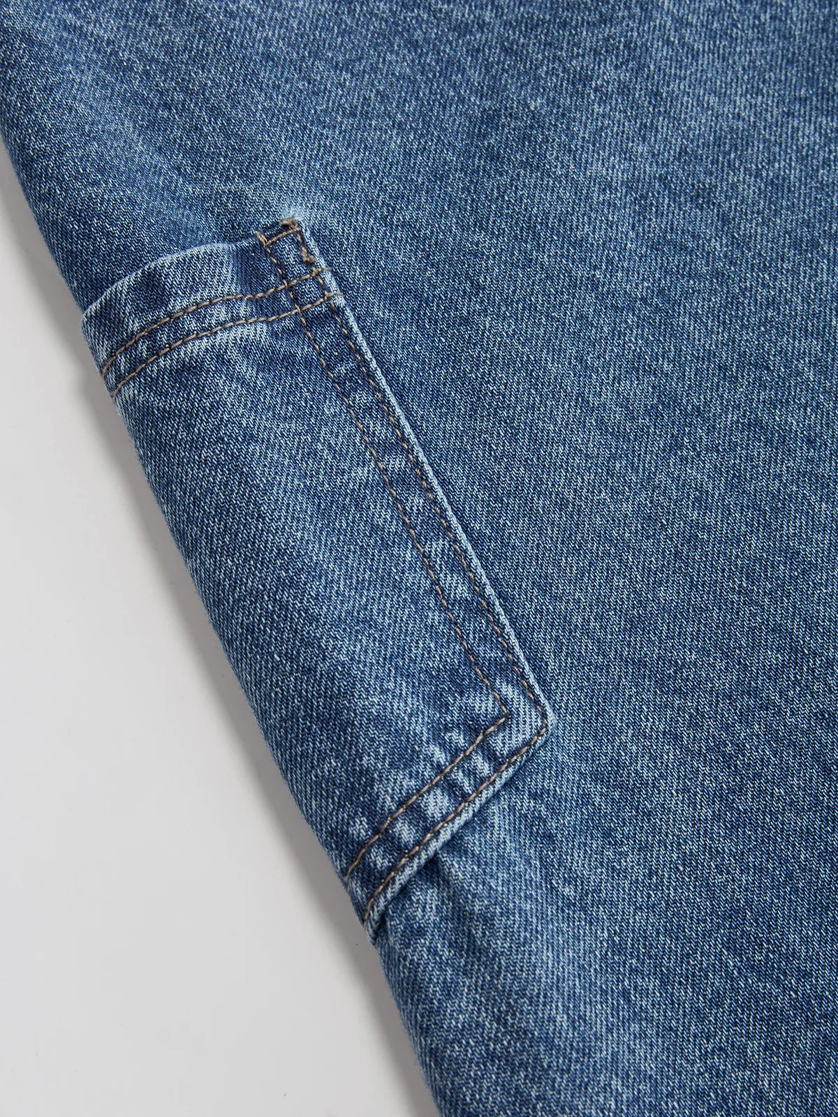 Cross-Front Wide-Leg Jeans