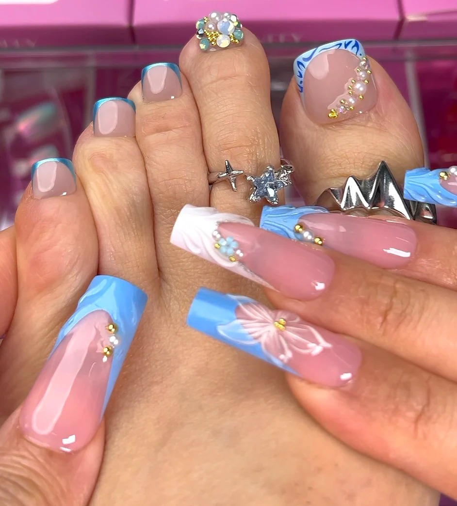 Blue Hand & Toe Pair Set-48pcs