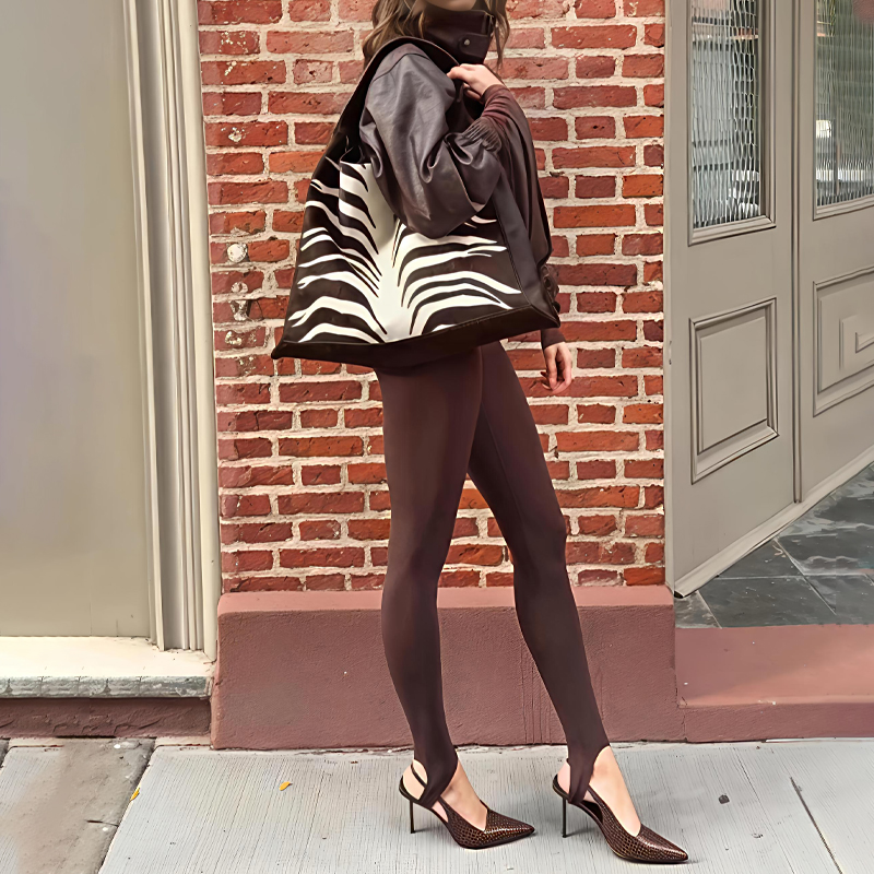 Zebra Print Large Capacity Shoulder Bag