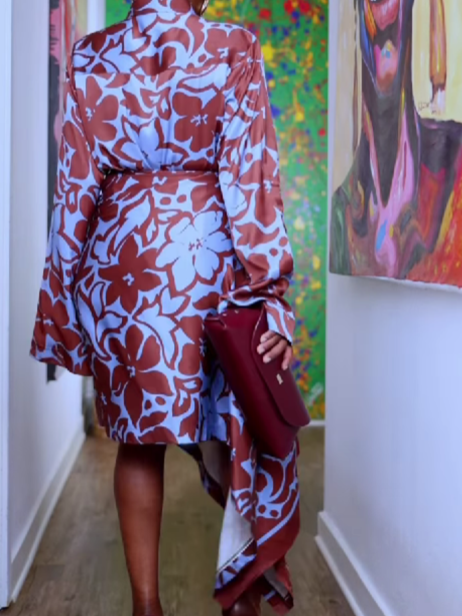 Shirt Irregular Skirt Wrap Dress