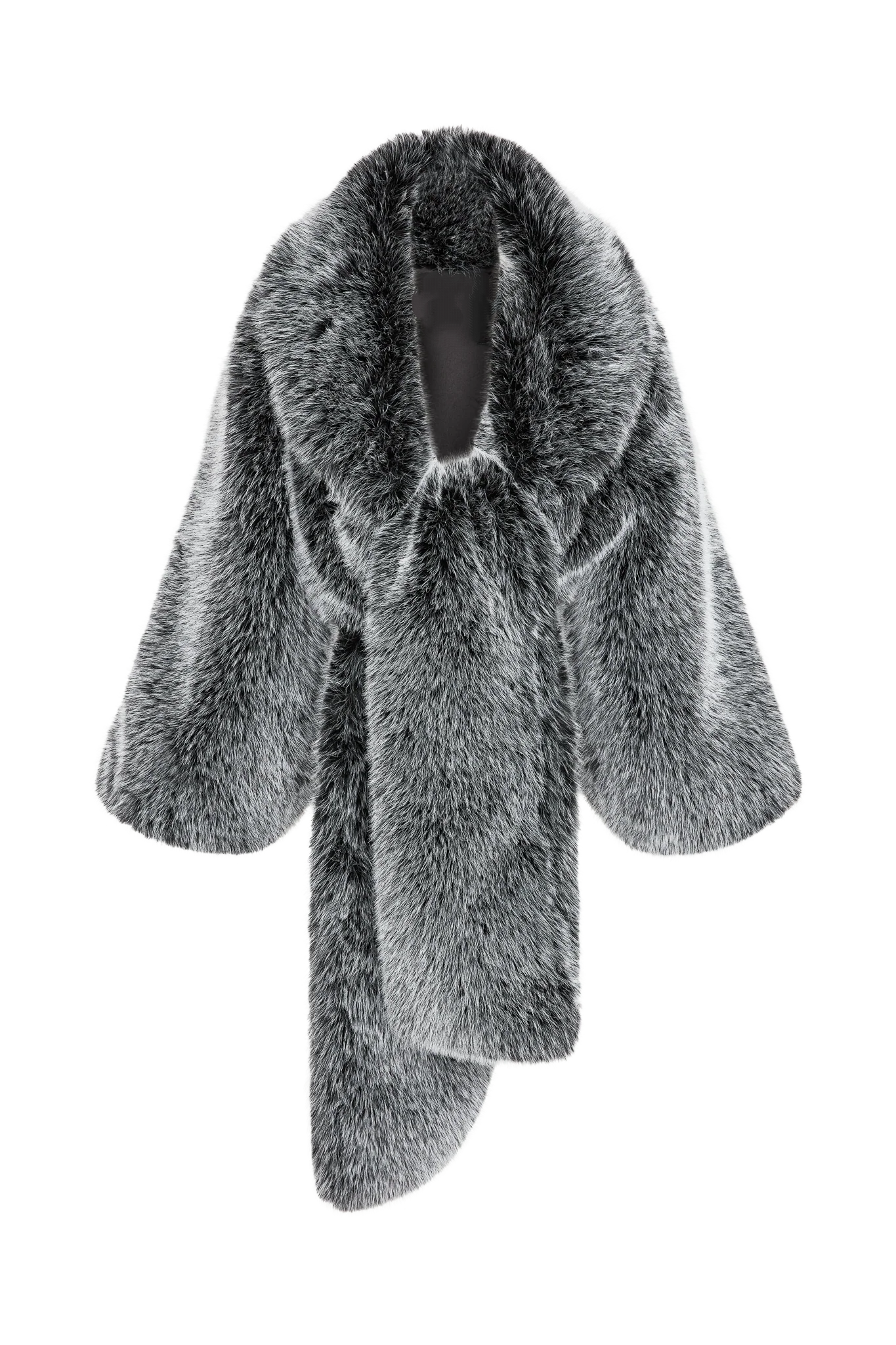 CROPPED FAUX MINK JACKET