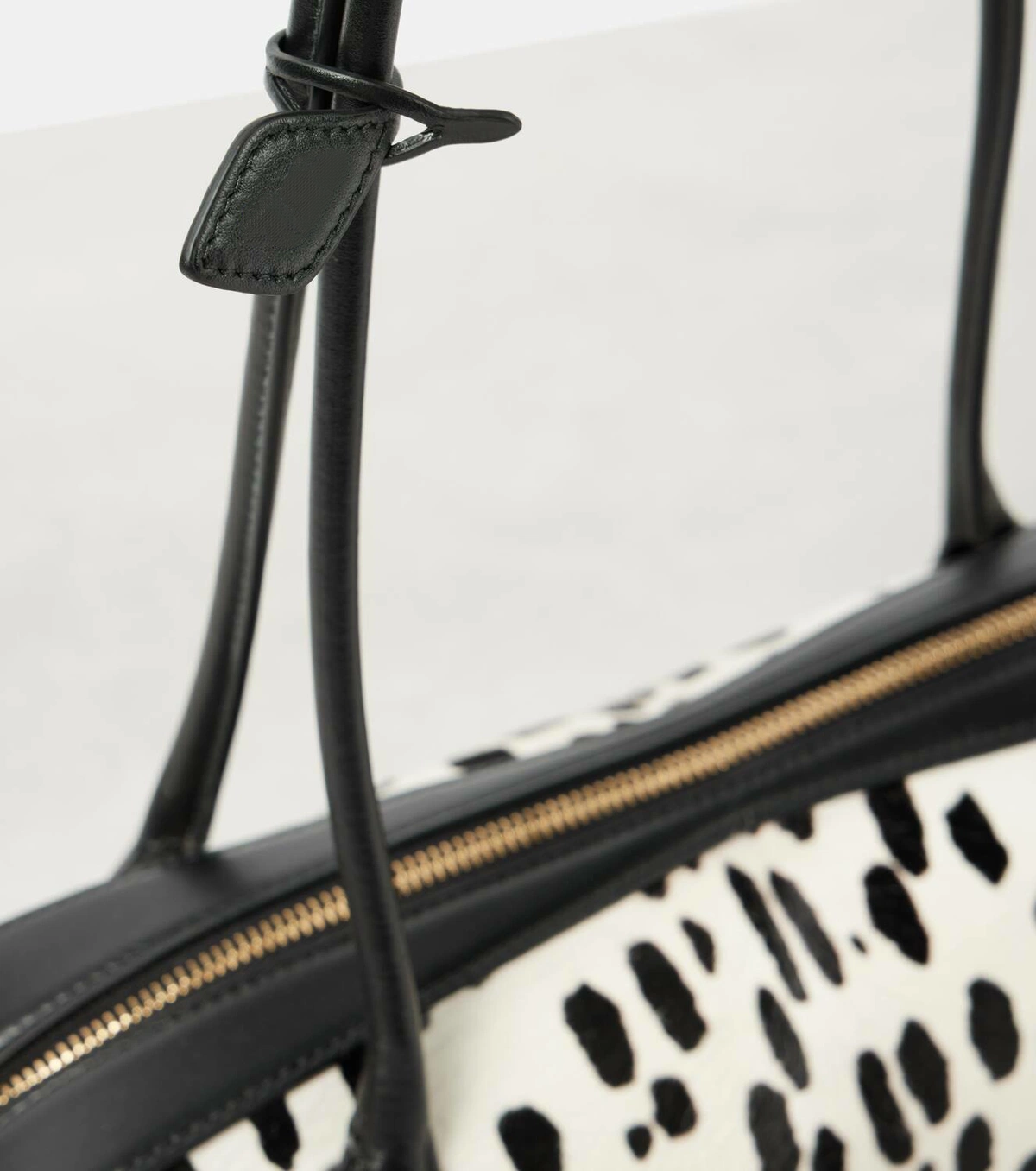 Women's Black Calf Hair Shoulder Bag