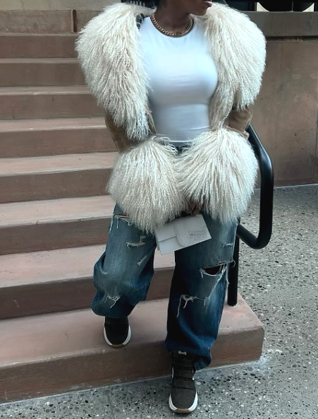 Faux Fur Suede Jacket