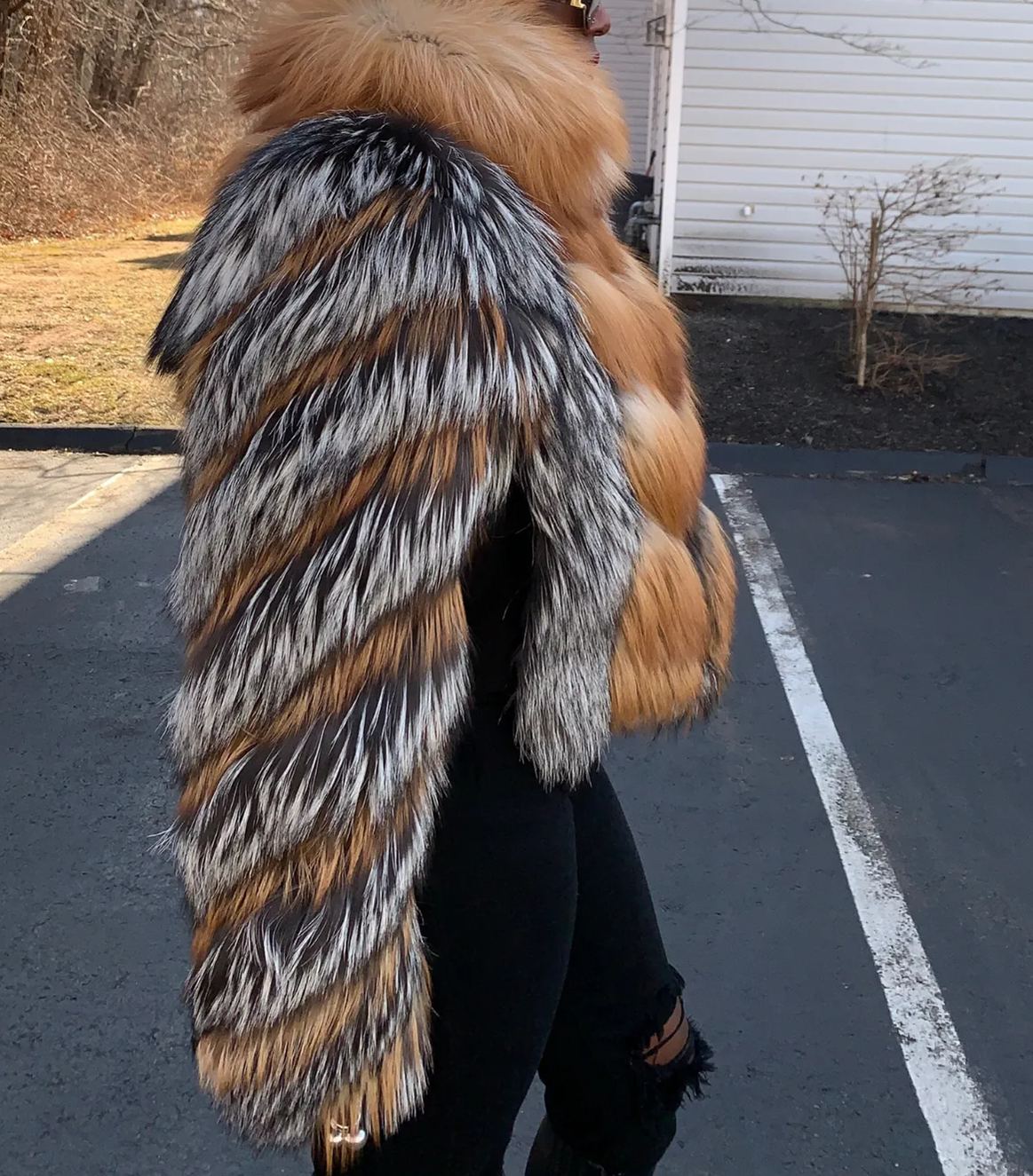 Silver Fox and Gold Fox Fur Jacket