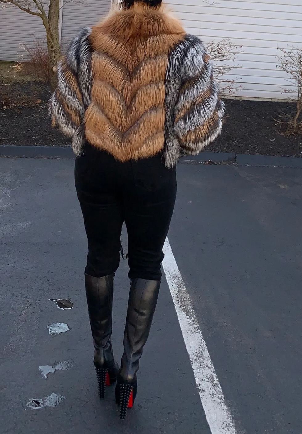 Silver Fox and Gold Fox Fur Jacket