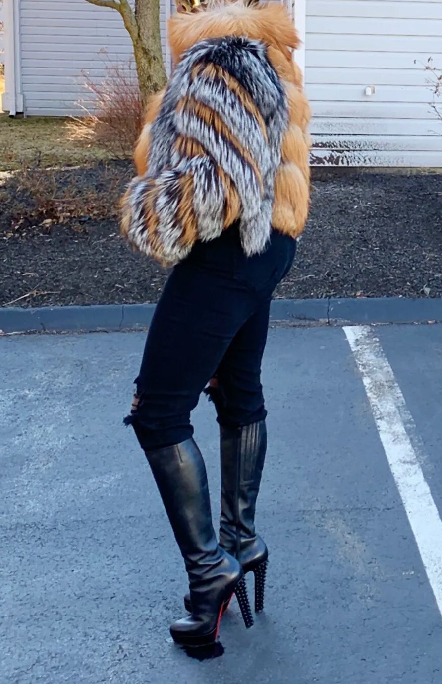 Silver Fox and Gold Fox Fur Jacket