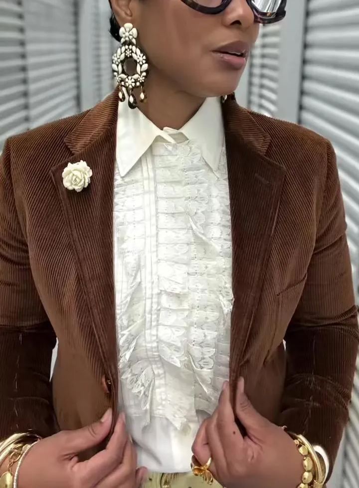 Brown Stylish Vintage Coat