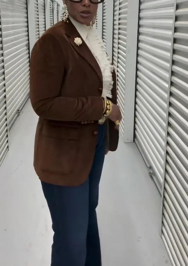 Brown Stylish Vintage Coat