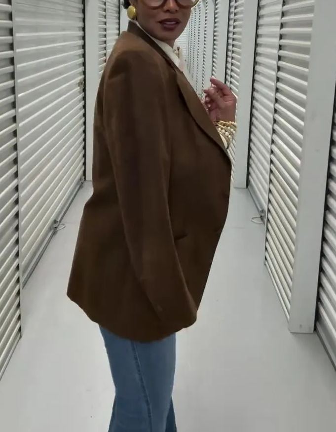 Brown Stylish Vintage Coat