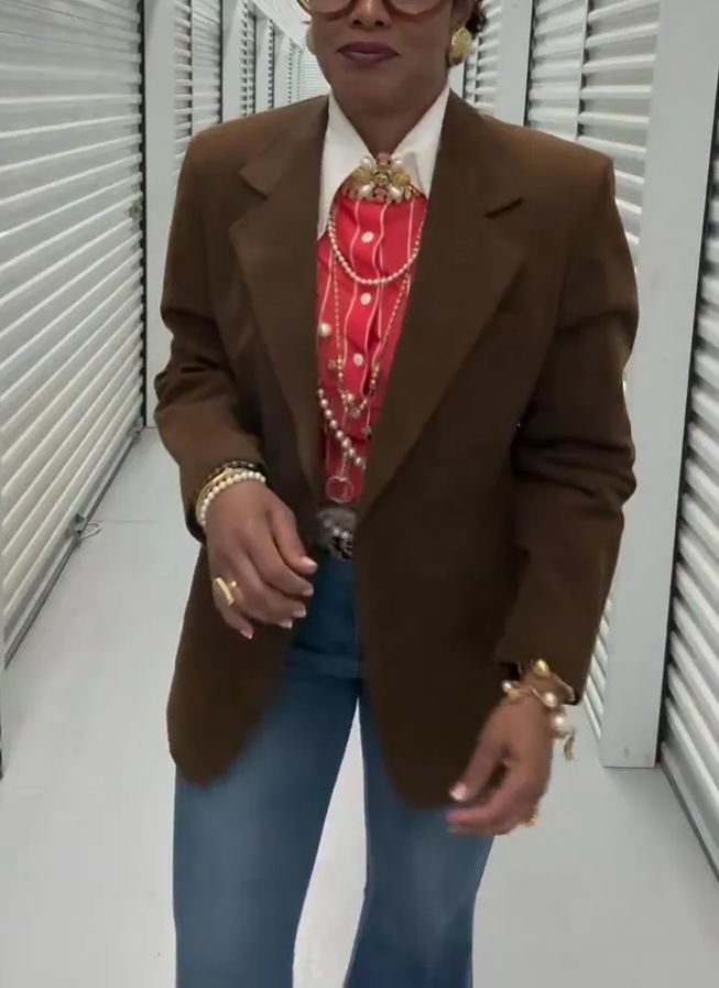 Brown Stylish Vintage Coat