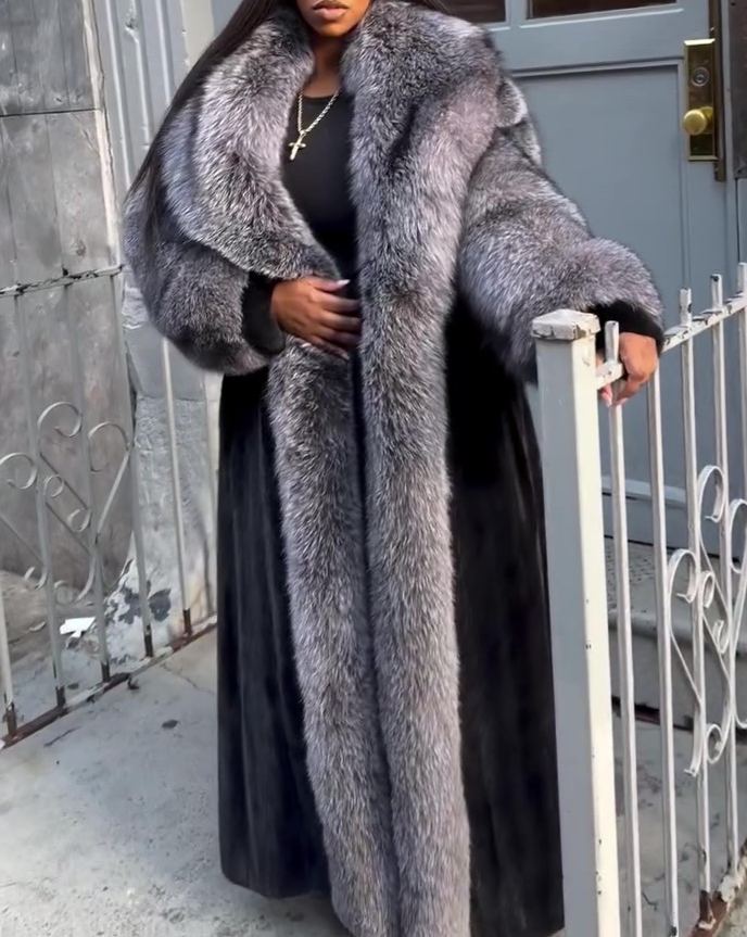 Lapel Mink Fur Coat