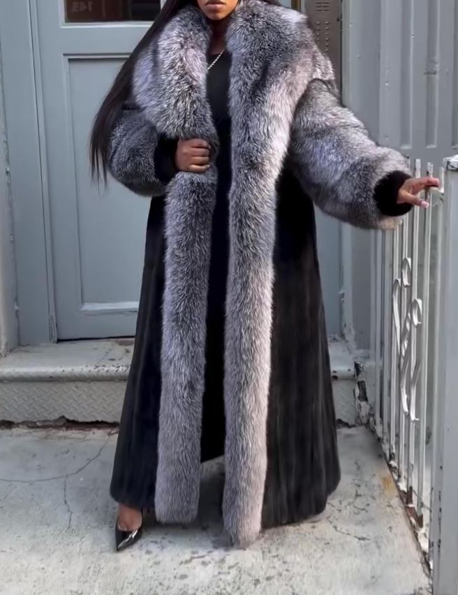 Lapel Mink Fur Coat