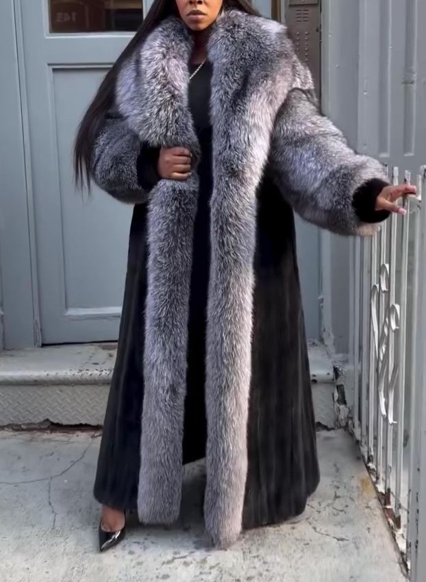 Lapel Mink Fur Coat