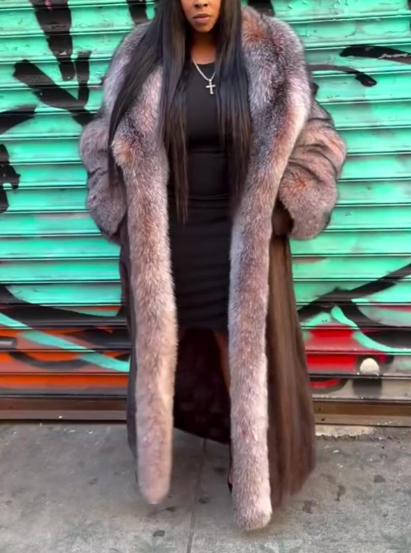 Lapel Mink Fur Coat