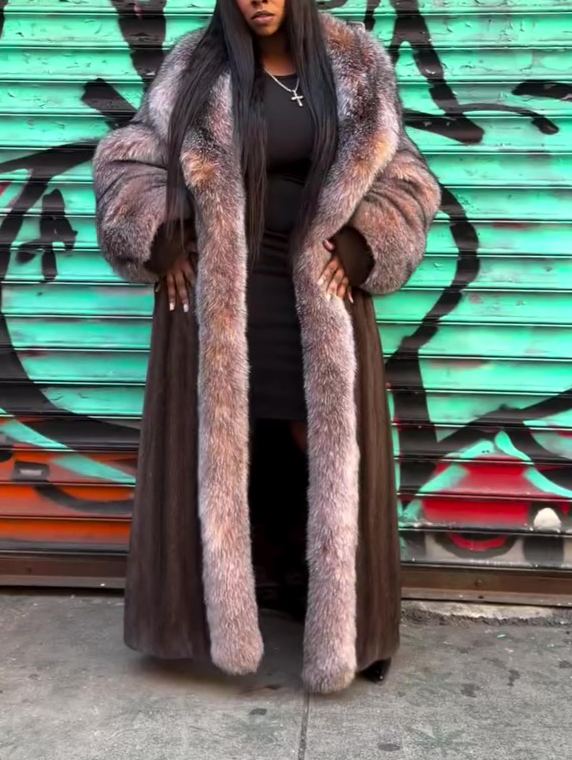 Lapel Mink Fur Coat