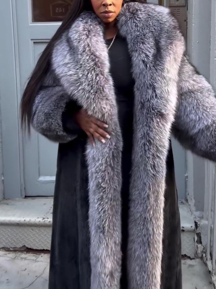 Lapel Mink Fur Coat