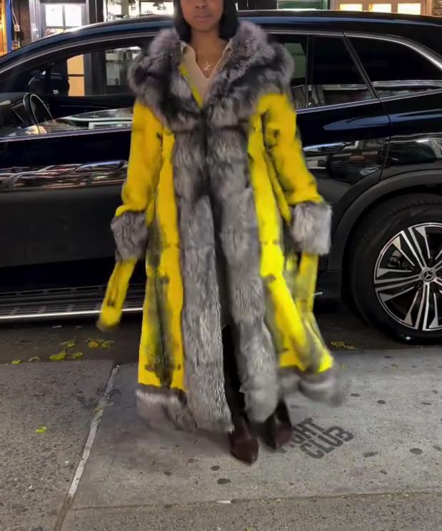 Luxurious Long Rabbit Coat