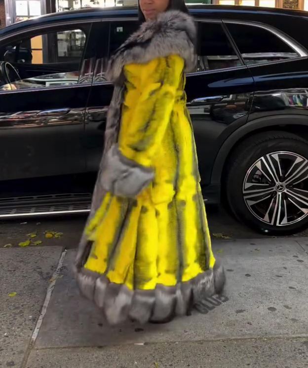 Luxurious Long Rabbit Coat