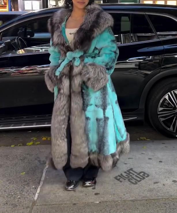 Luxurious Long Rabbit Coat