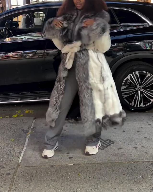 Luxurious Long Rabbit Coat