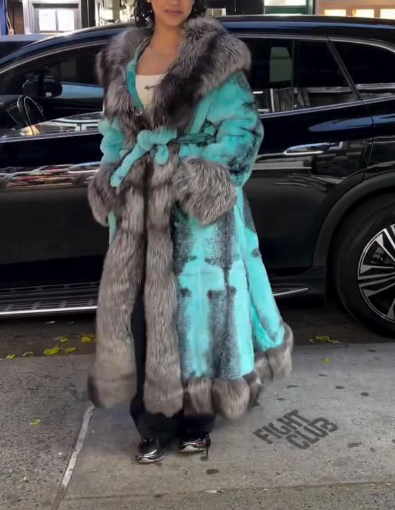Luxurious Long Rabbit Coat