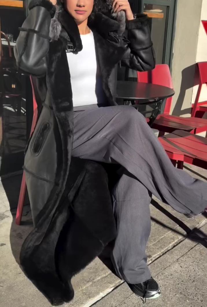 Long Lambskin Coat