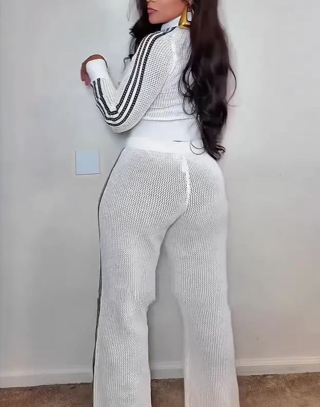 Long-sleeved Athletic Knit Set