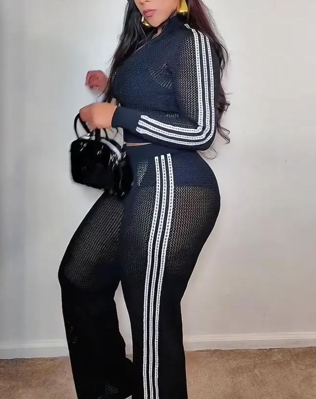 Long-sleeved Athletic Knit Set