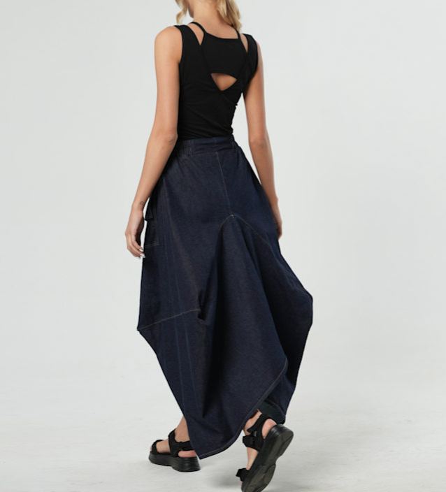 Denim Asymmetrical Skirt