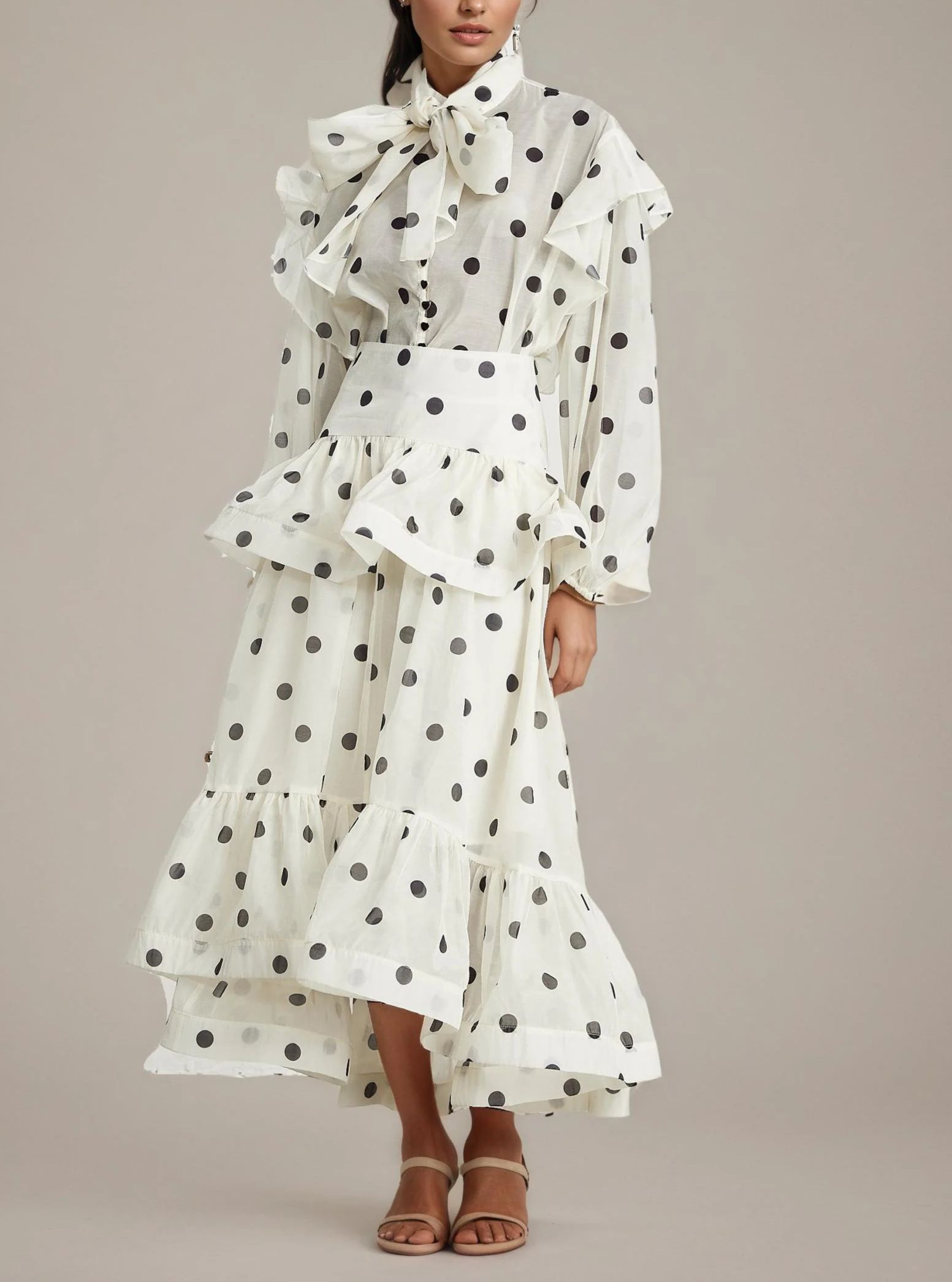 Polka Dot Print Suit