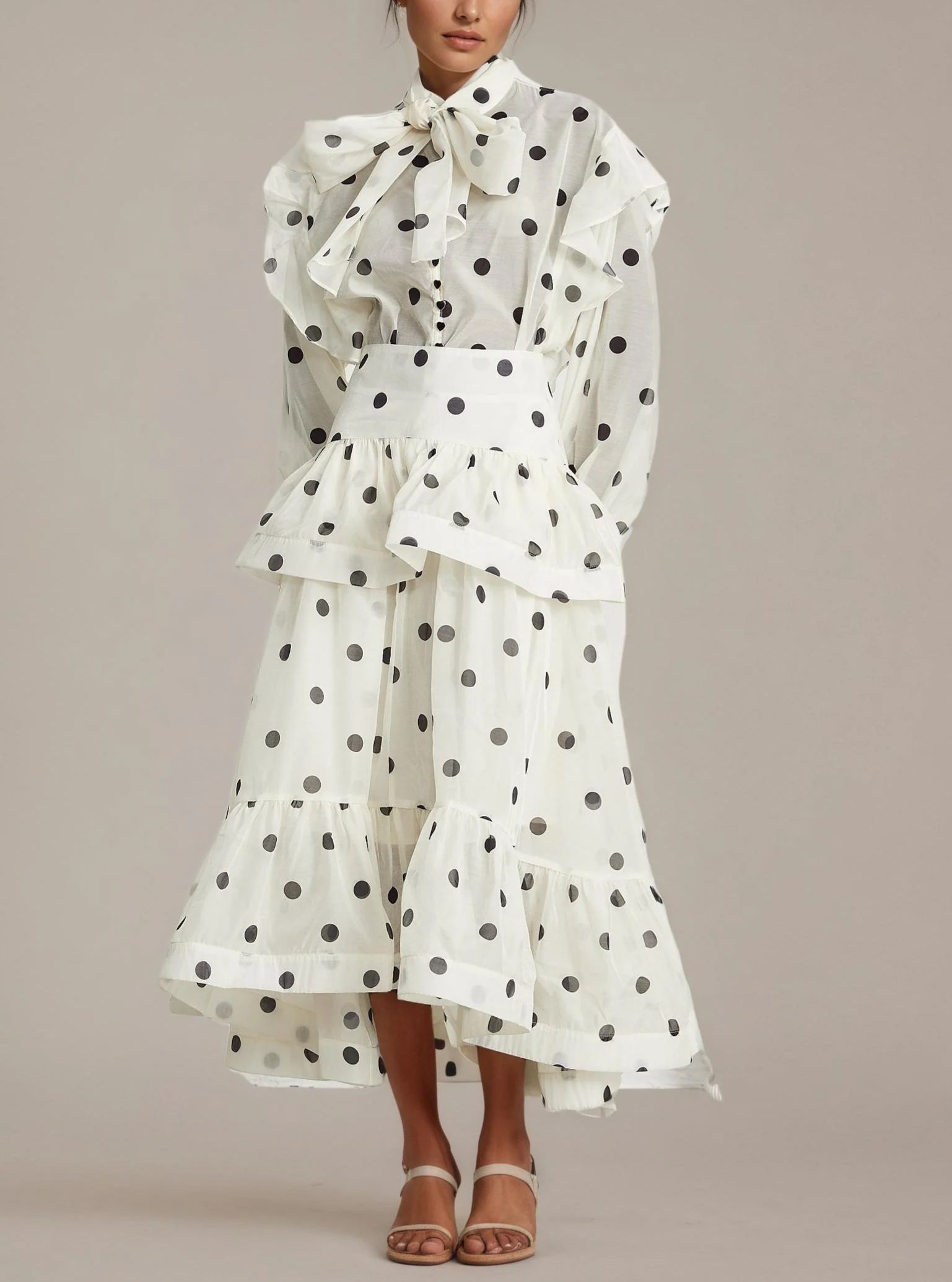 Polka Dot Print Suit