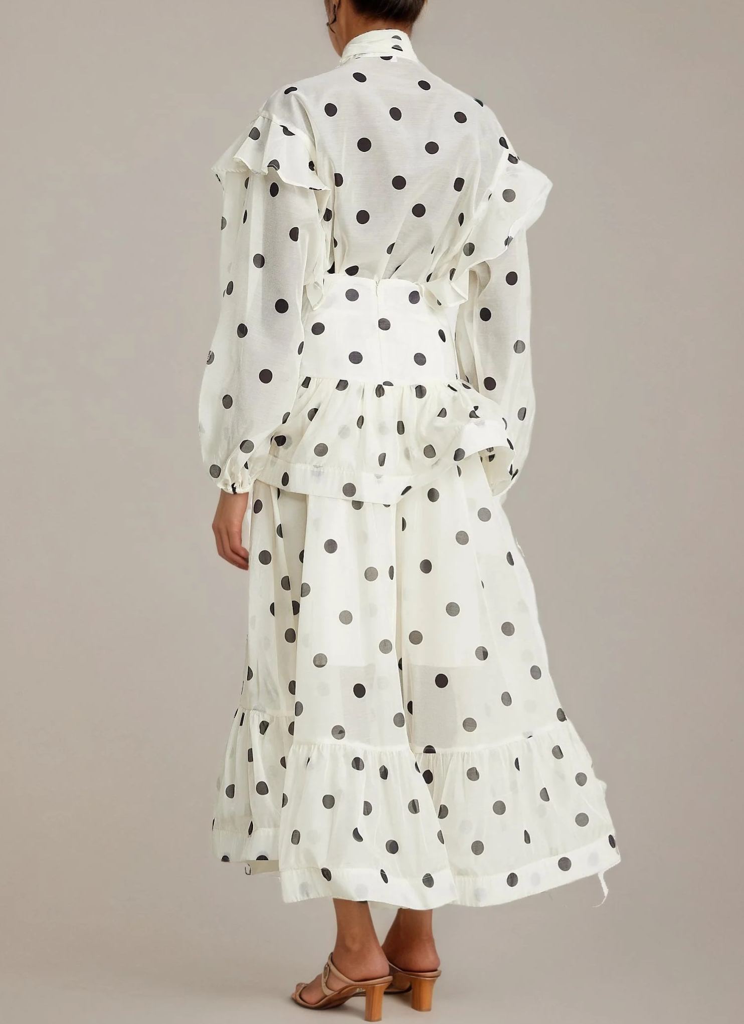 Polka Dot Print Suit