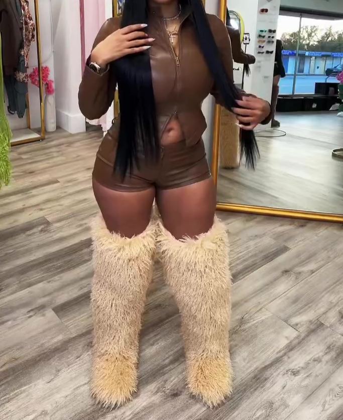 Faux Fur Sheepskin Boots